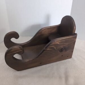 Rustic Brown Wooden Sleigh Holiday Decor